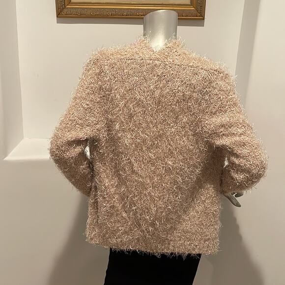 Adolfo Dominguez Open Front Jacket Cardigan Beige Size S - Picture 7 of 12